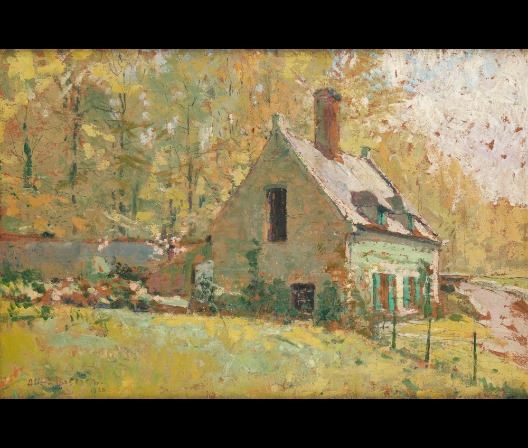 La maison de l'artiste au Rouge-Cloître. by Alfred Theodore Joseph Bastien, 1920