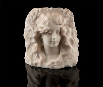 Tête de jeune fille Art Nouveau - Alfred Lenoir