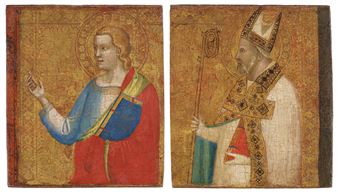 Saint John the Evangelist: A predella panel from the S. Giorgio a Ruballa altarpiece - Bernardo Daddi