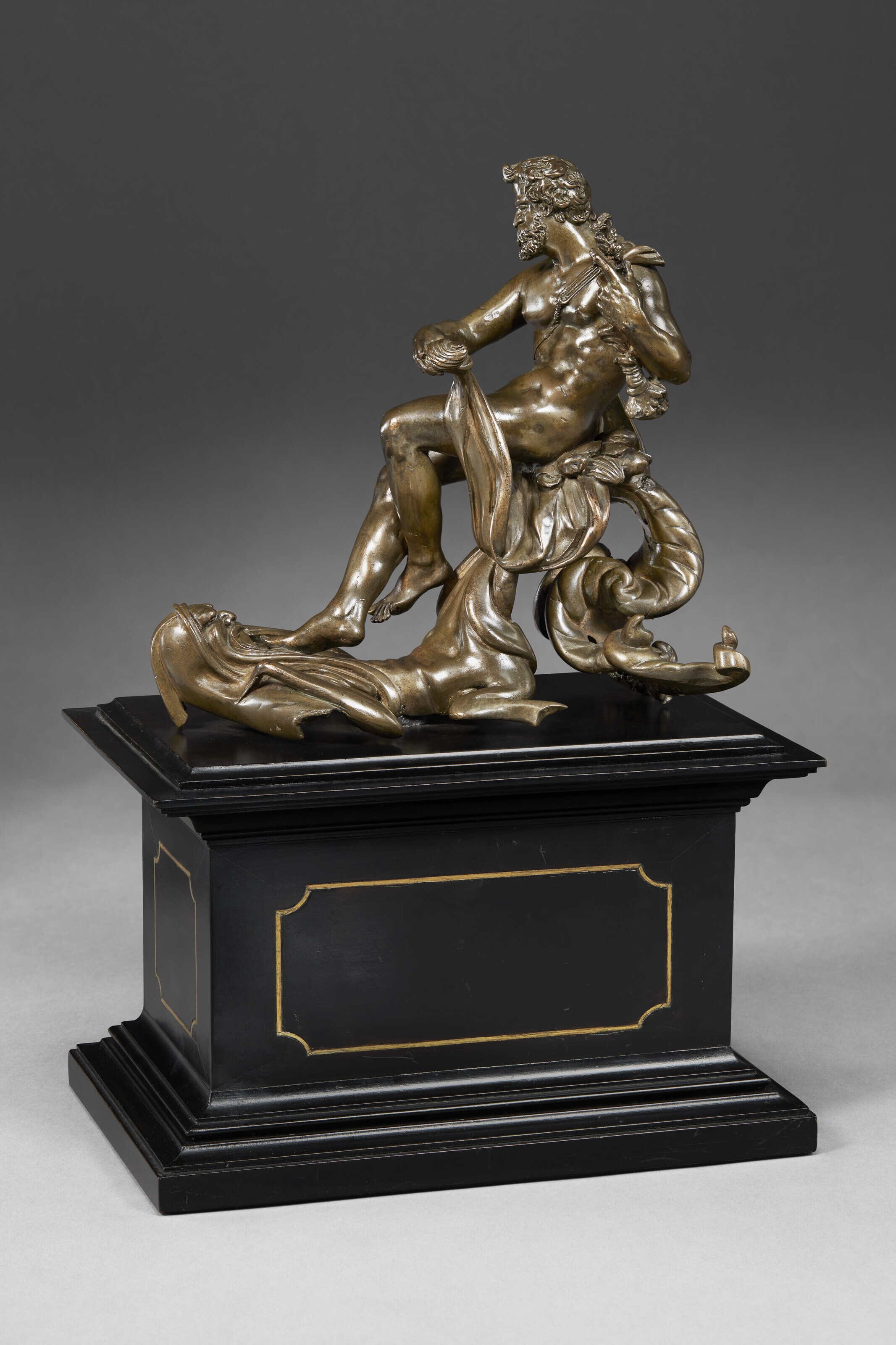 Artwork by Adriaen de Vries, HERCULES OVERCOMING NEREUS ON HIS WAY TO THE GARDEN OF THE HESPERIDES, Made of bronze