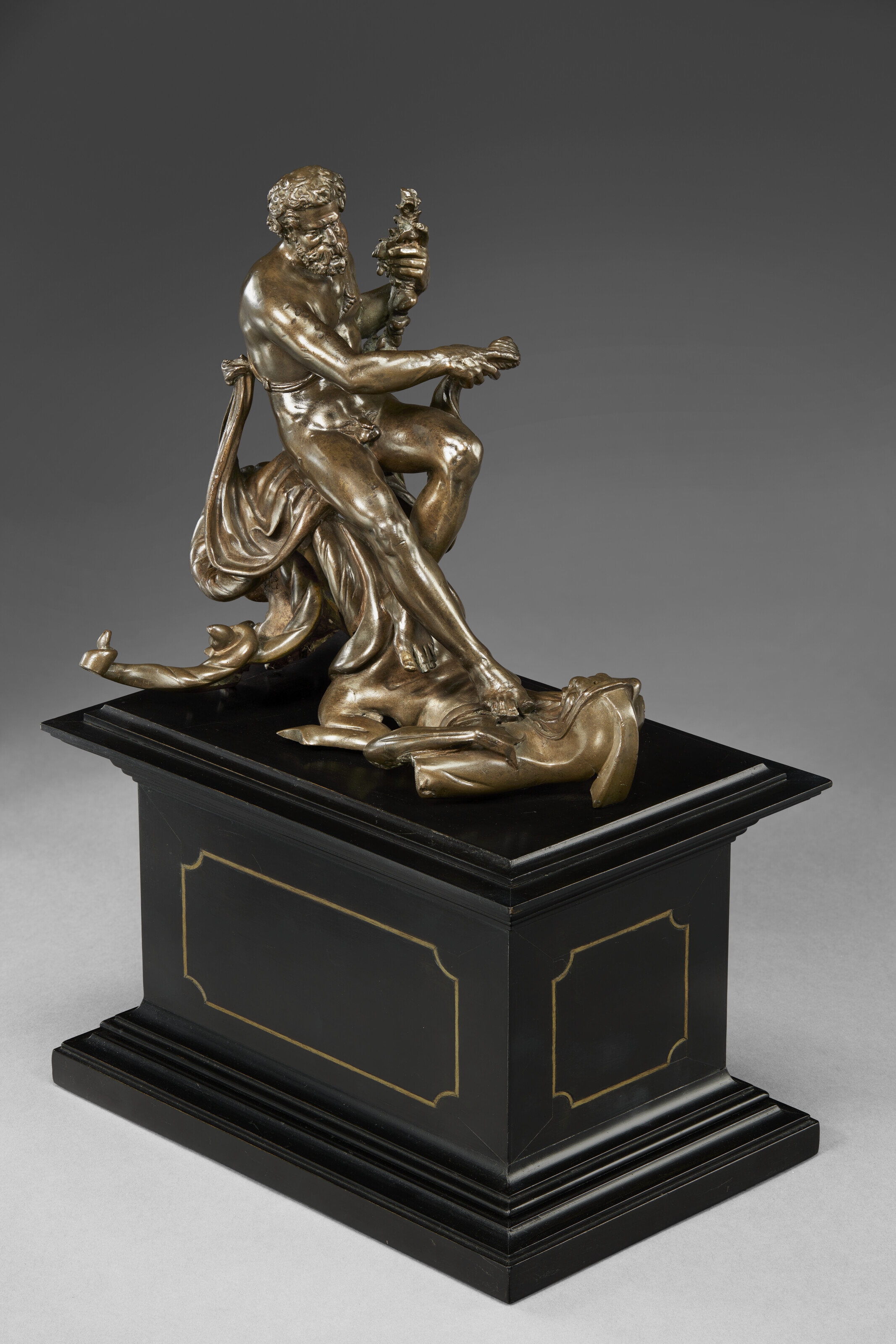 Artwork by Adriaen de Vries, HERCULES OVERCOMING NEREUS ON HIS WAY TO THE GARDEN OF THE HESPERIDES, Made of bronze