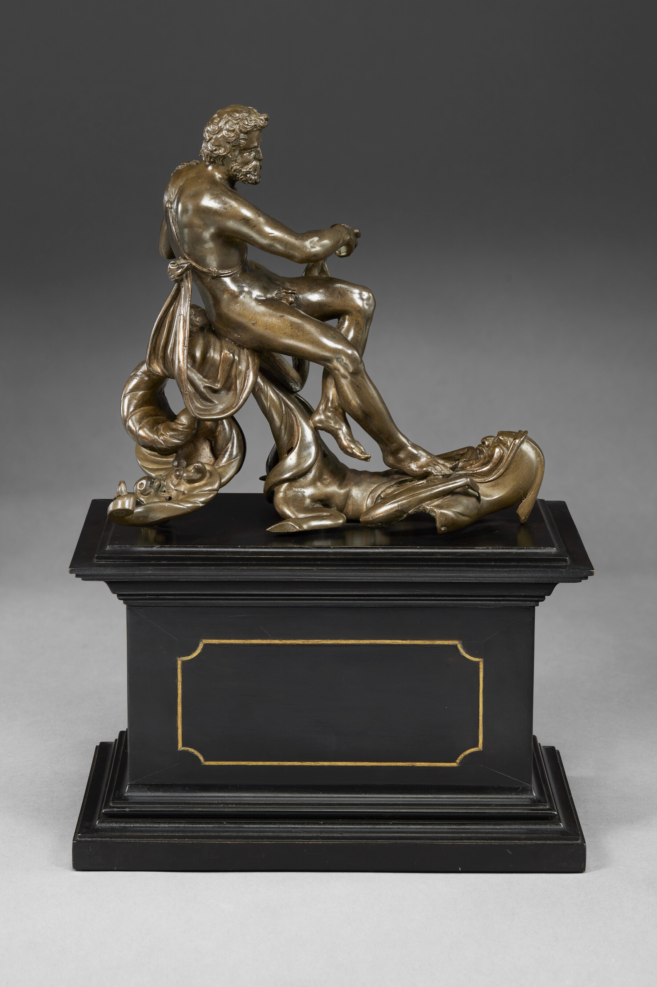 Artwork by Adriaen de Vries, HERCULES OVERCOMING NEREUS ON HIS WAY TO THE GARDEN OF THE HESPERIDES, Made of bronze