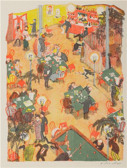 Kaffeehaus by Oskar Laske, 1920