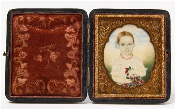 Moses B. Russell | Portrait of a Girl with Berries | MutualArt