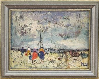 Fischer mit Booten - Franz Niebuhr