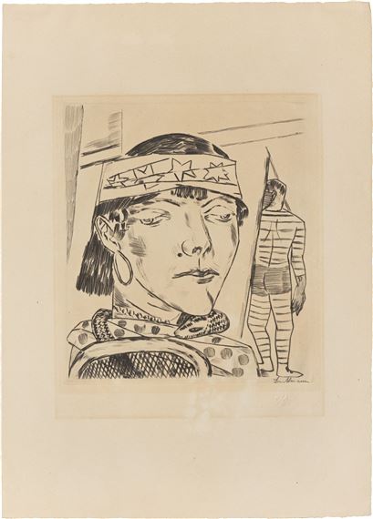 ”Schlangendame”(”Schlangenbändigerin”). by Max Beckmann, 1921