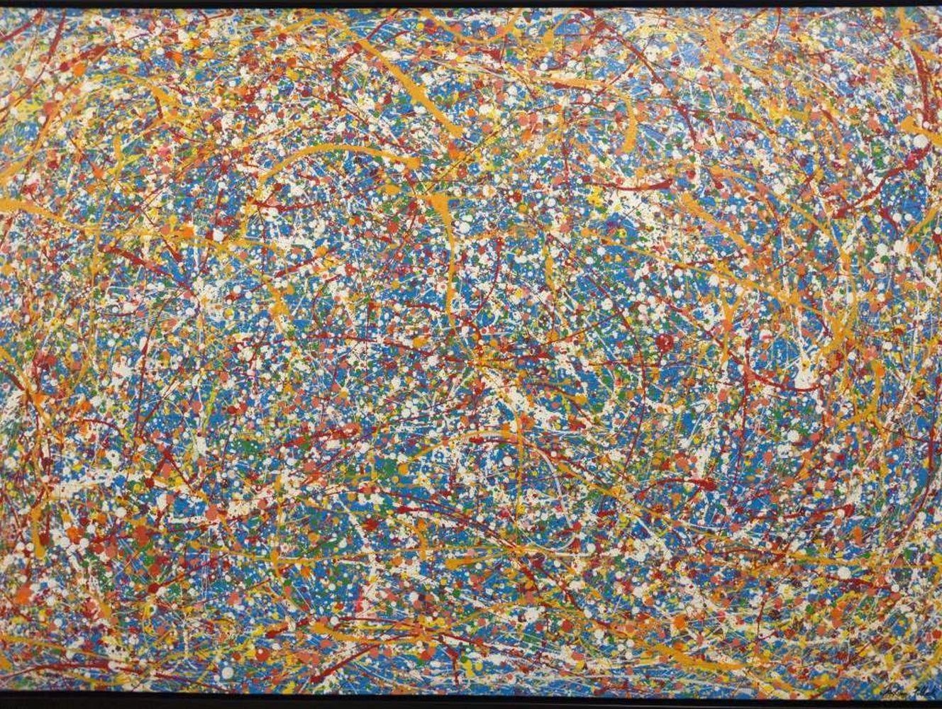 Jackson Pollock | Original in Manner of Jackson Pollock 40 x 60 | MutualArt