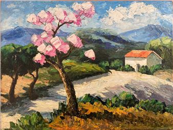 M. AGOSTINI - Paysage aux mouettes -  à peindre -  - (taches) - M. Agostini