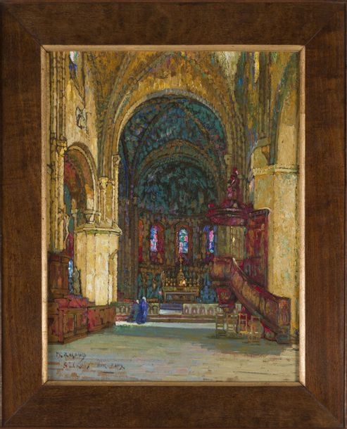 Pierre Gaston Rigaud | Interior of the Sainte-Croix Church in Bordeaux ...