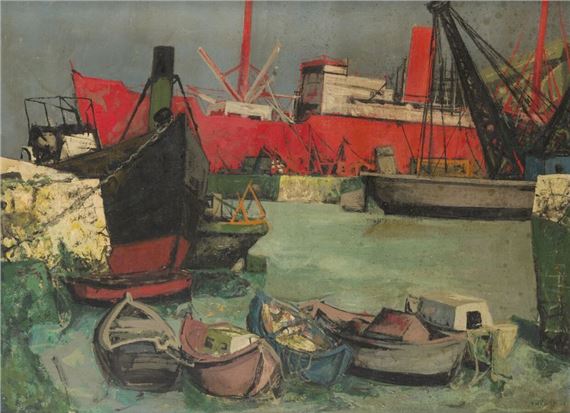 Le bateau rouge by Pierre Theron, 1949