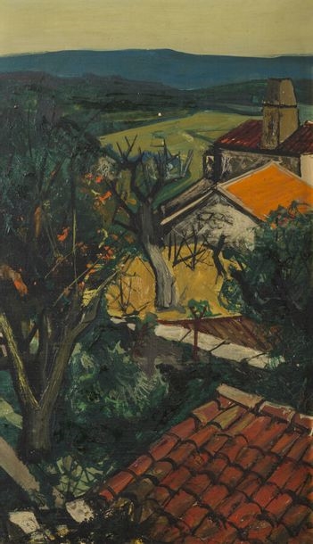The roofs of Xaintrailles by Pierre Theron, 1952