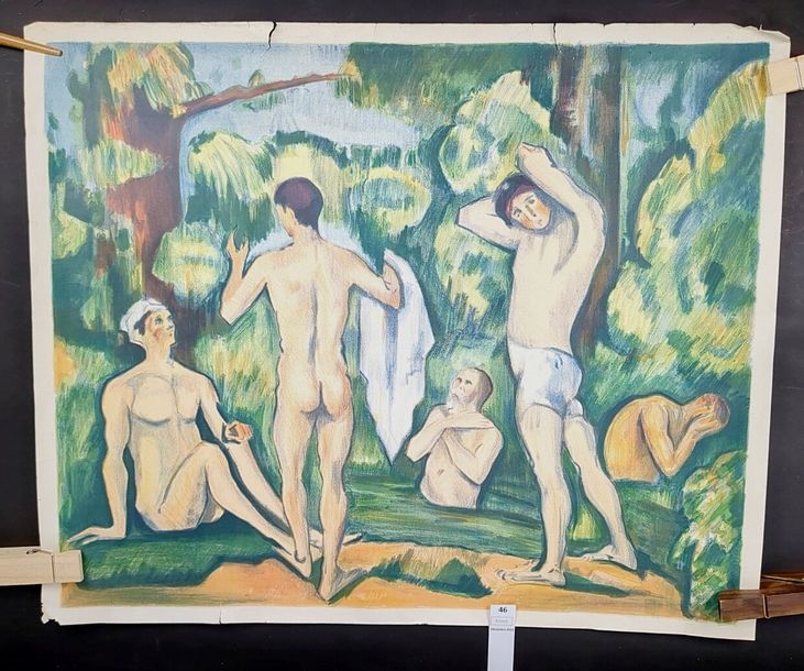 Artwork by Paul Cézanne, Les Baigneurs, Made of illustration