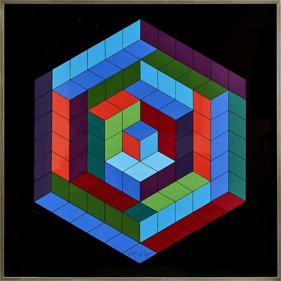 Victor Vasarely | Two color serigraphs | MutualArt