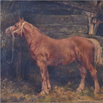 Horse in stable - Jan C. Neervoort