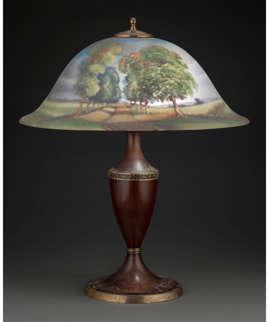 Artwork by Pairpoint Glass Company, C. Durand., PAIRPOINT MFG CO, Made of Painted Glass, Wood