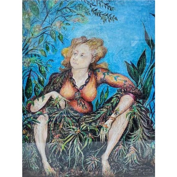 Rhoda Sherbell | Reverie Under The Mimosa Tree | MutualArt
