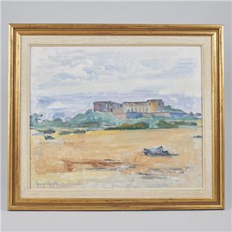 Borgholm 1939. Olja på duk - Ingegerd Beskow