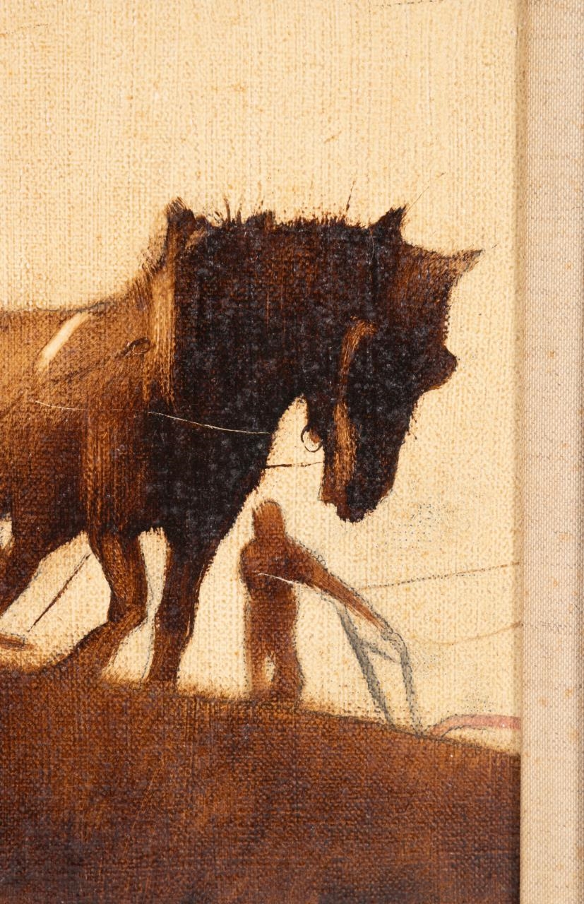 Artwork by Gregory C. Palmer, GREGORY PALMER 'PLOWMAN' FIGURAL O/C, Made of oil on canvas