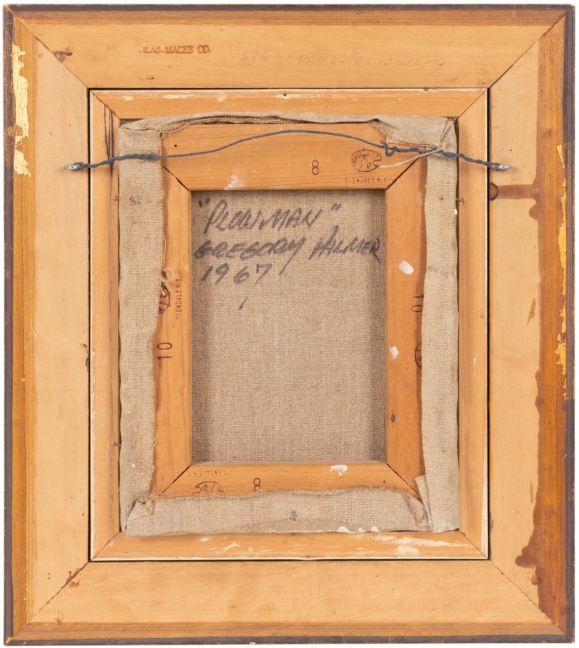 Artwork by Gregory C. Palmer, GREGORY PALMER 'PLOWMAN' FIGURAL O/C, Made of oil on canvas