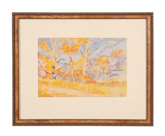 CARL RASCHEN UNTITLED WATERCOLOR ON PAPER - Carl Martin Raschen