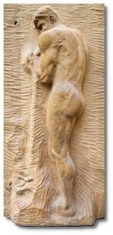 VYŘEZÁVANÝ RELIÉF MUŽE - XL FORMÁT - Mallfred Keresturi