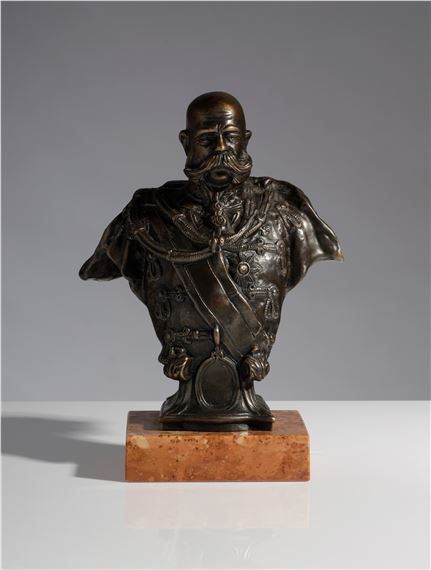 Portraitbüste von Kaiser Franz Josef I., - Alajos Stróbl