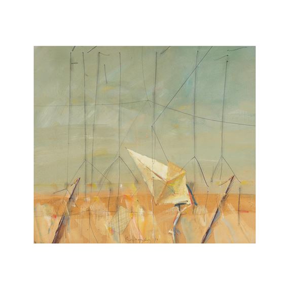 Joueur de cartes/ Playing Cards by Vladimir Nikolaevich Nemukhin, 1989