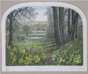 m002 ura【62 【絵画】 Stephan Whittle ステファン・ウイットル 『森