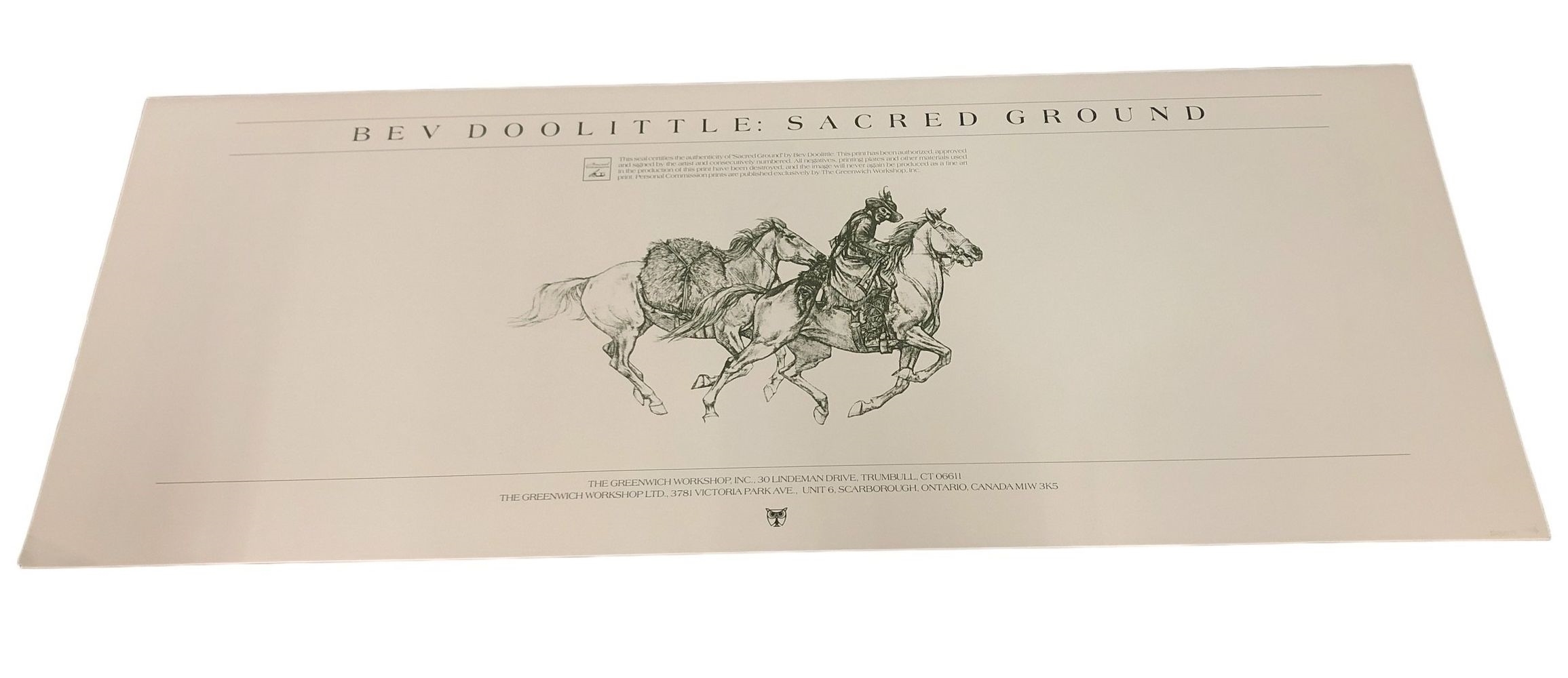 Artwork by Bev Doolittle, Sacred Ground, Made of Lithograph