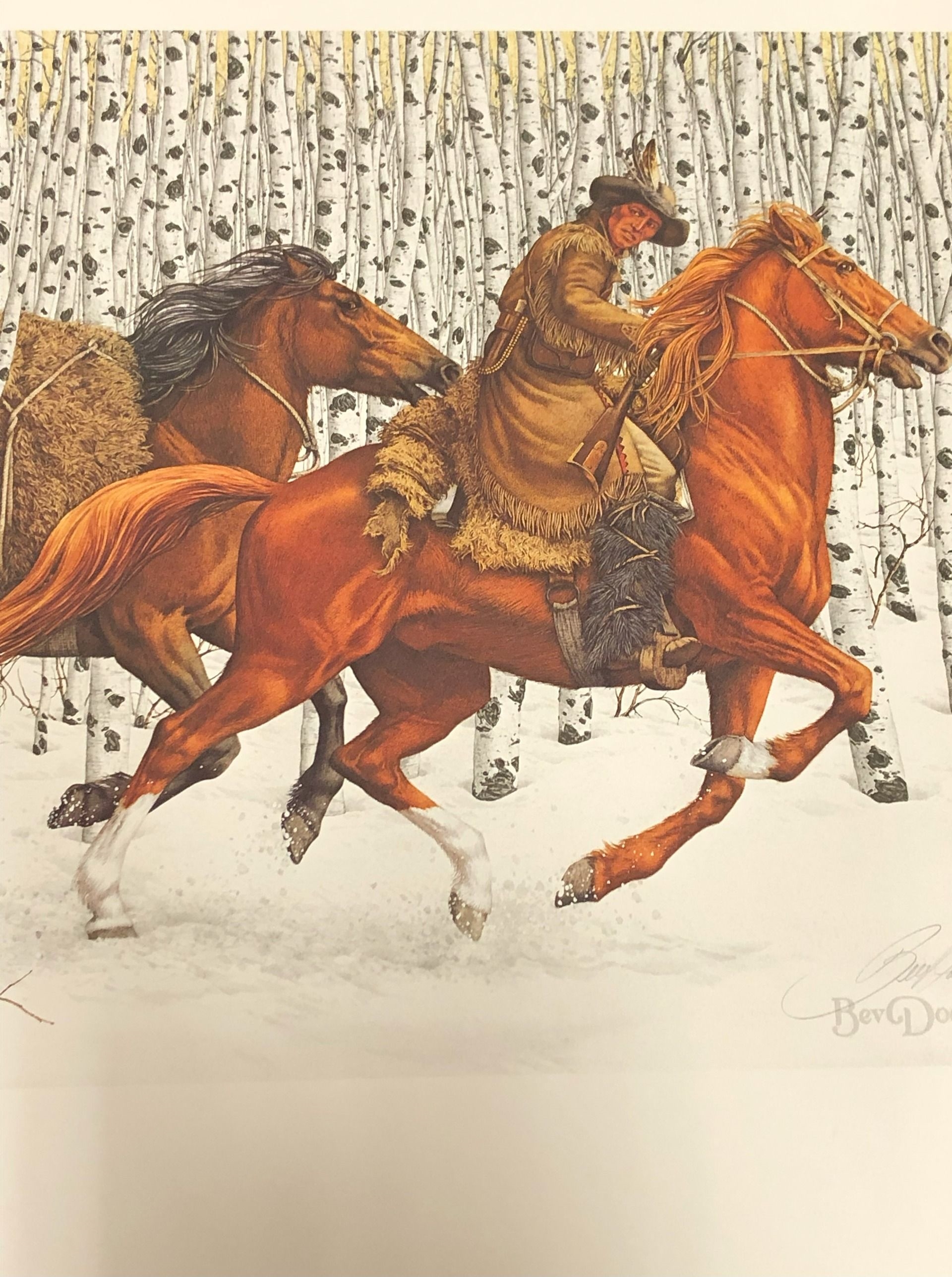 Artwork by Bev Doolittle, Sacred Ground, Made of Lithograph