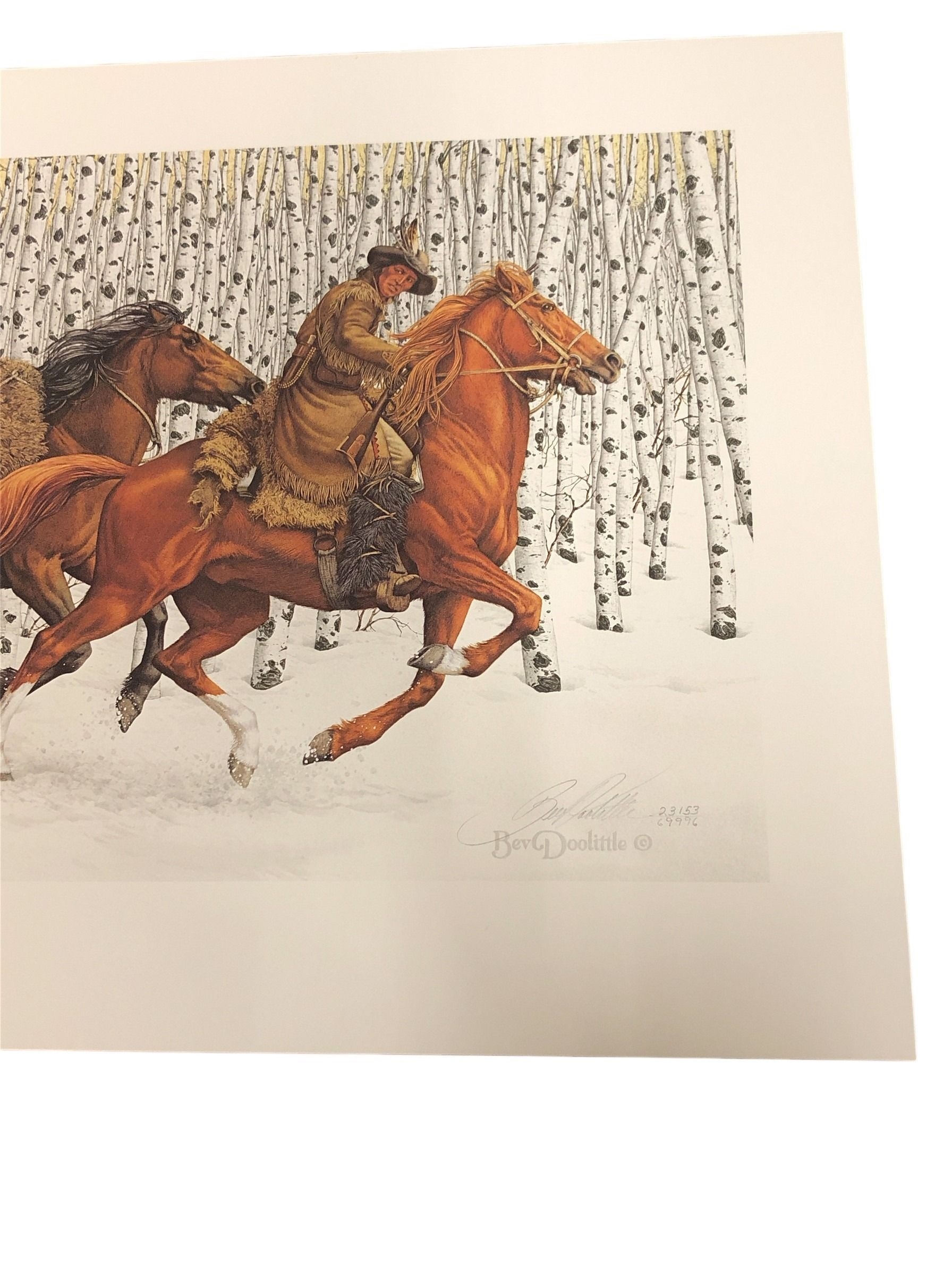 Artwork by Bev Doolittle, Sacred Ground, Made of Lithograph