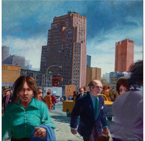 AT&T Long Lines Building, New York City, seen from North of Canal St. , 1977 by Robert Birmelin, 1977