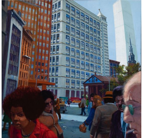 AT&T Long Lines Building, New York City, seen from South End of City Hall Park , 1977 by Robert Birmelin, 1977