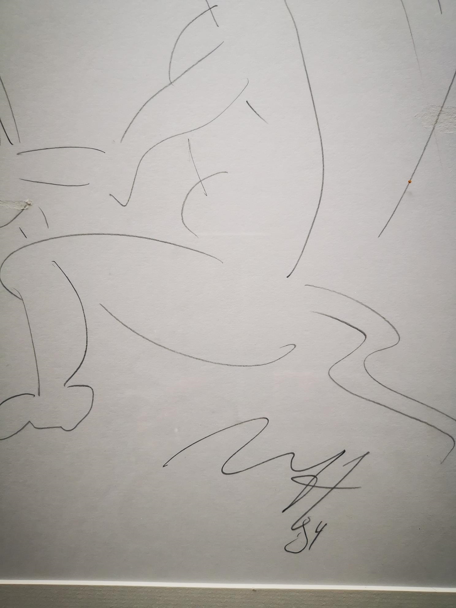 Artwork by Jörg Immendorff, JÖRG IMMEN DORFF - ZEICHNUNG, Made of Bleistiftzeichnung auf Karton