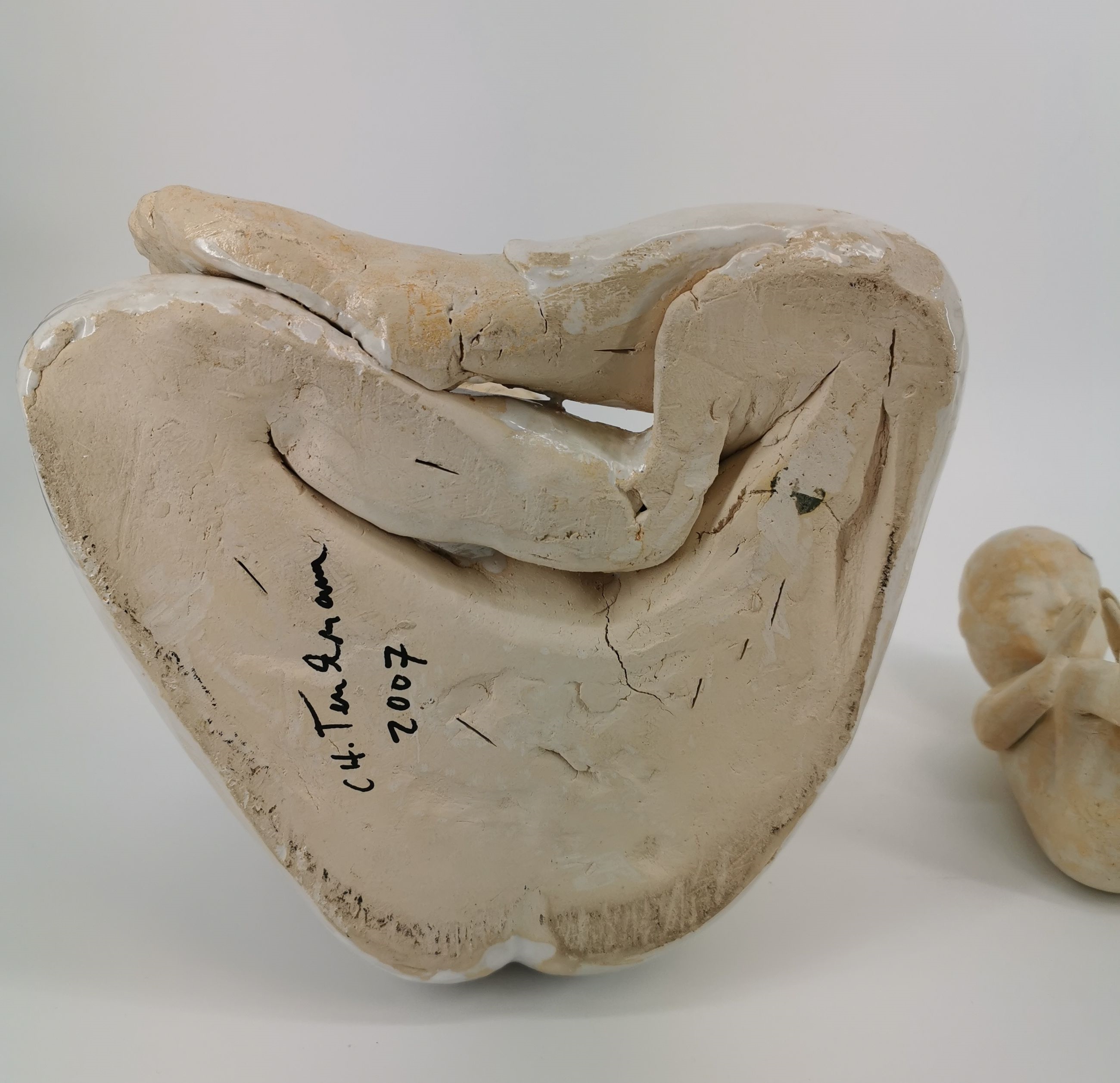 Artwork by Christa Tenkmann, Schwangere, Made of Keramik