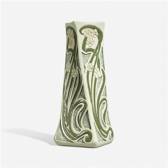 Frederick Hurten Rhead | Della Robbia twist vase with Art Nouveau-style ...
