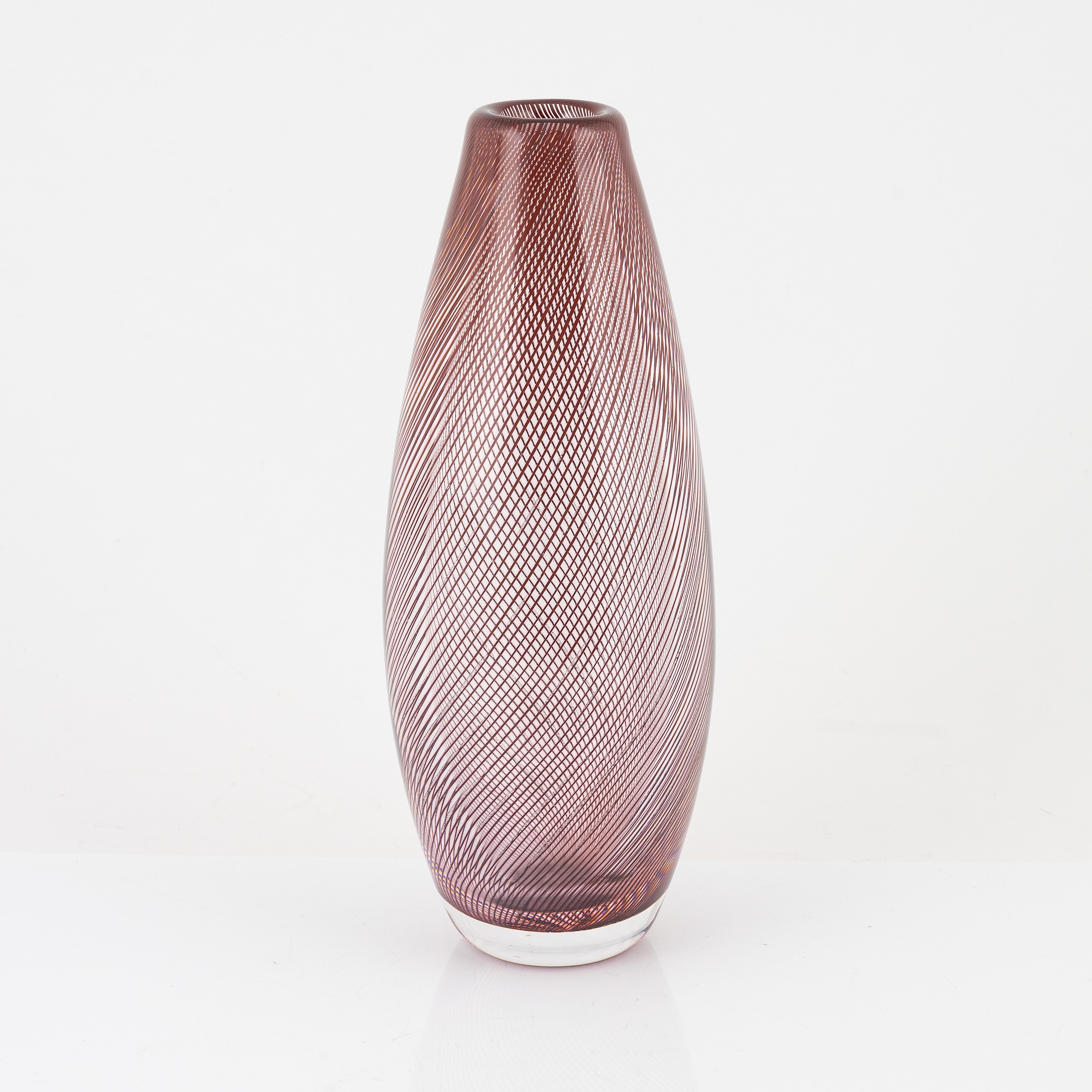 Edward Hald, a ’slipgraal’ glass vase, Orrefors, 1954. by Edward Hald, 1954