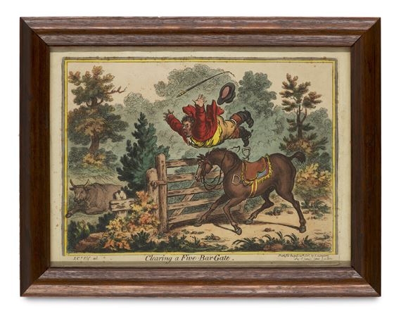 Clearing a Five-Bar-Gate by James Gillray, August 1805