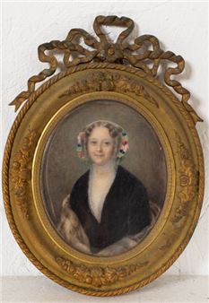 Louise DUJARDIN, active après 1848.
Miniature... - Lot 411 - Métayer-Mermoz Maison de Ventes aux Enchères Nevers - Louise Dujardin