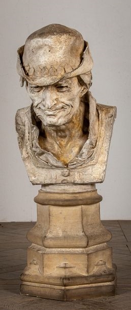 Artwork by Jean Baffier, Buste de Louis BOUVEAULT (1864-1909)., Made of Plaster