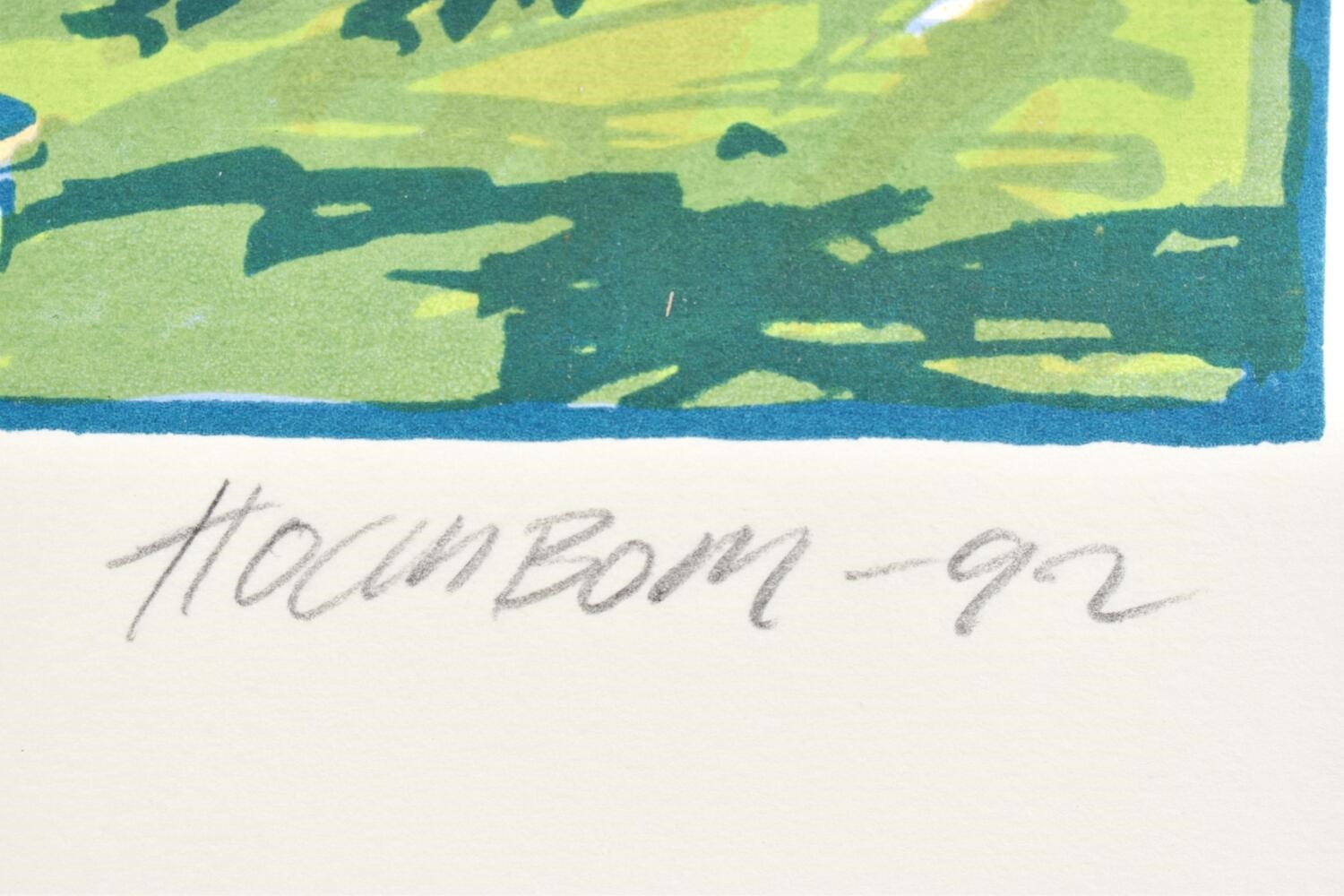 Artwork by Lennart Holmbom, In the garden, Made of Color Lithography