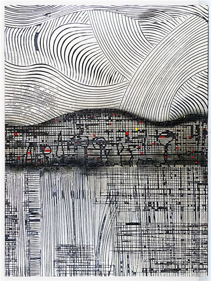 Mix media on board Signed and titled on the reverse: Laurent Viens Provenance: Collection of Mr. R.S., Blainville, Québec 150x112cm - 59x44 by Laurent Viens