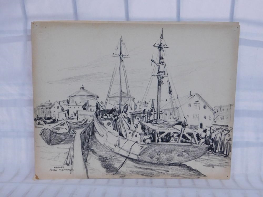 James Kirk Merrick | 5 James Kirk Merrick, Boat Drawings | MutualArt