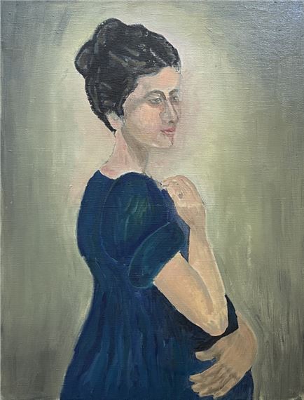A woman in a blue dress, - Sima Ben Ari