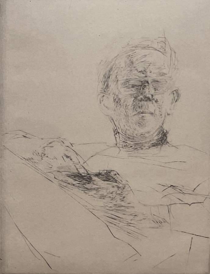 Artwork by Avigdor Arikha, Self portrait, Made of Etching