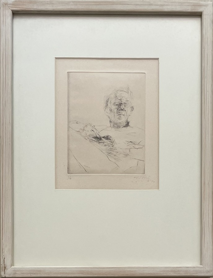 Artwork by Avigdor Arikha, Self portrait, Made of Etching