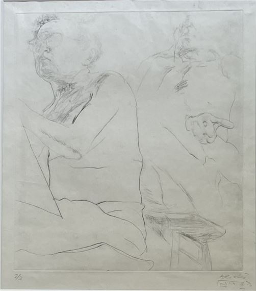 Self Portrairt by Avigdor Arikha, 1970