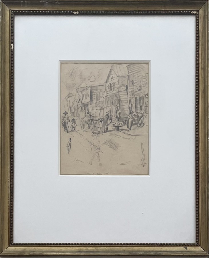 Jules Pascin | Figures on the street (1916) | MutualArt