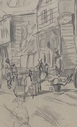 Jules Pascin | Figures on the street (1916) | MutualArt