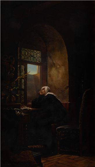 This famous scene of a nun in a - Arthur Geissler